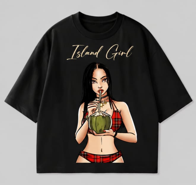 Classic Black Oversized T-Shirt Everyday Essential girl-of-the-sun