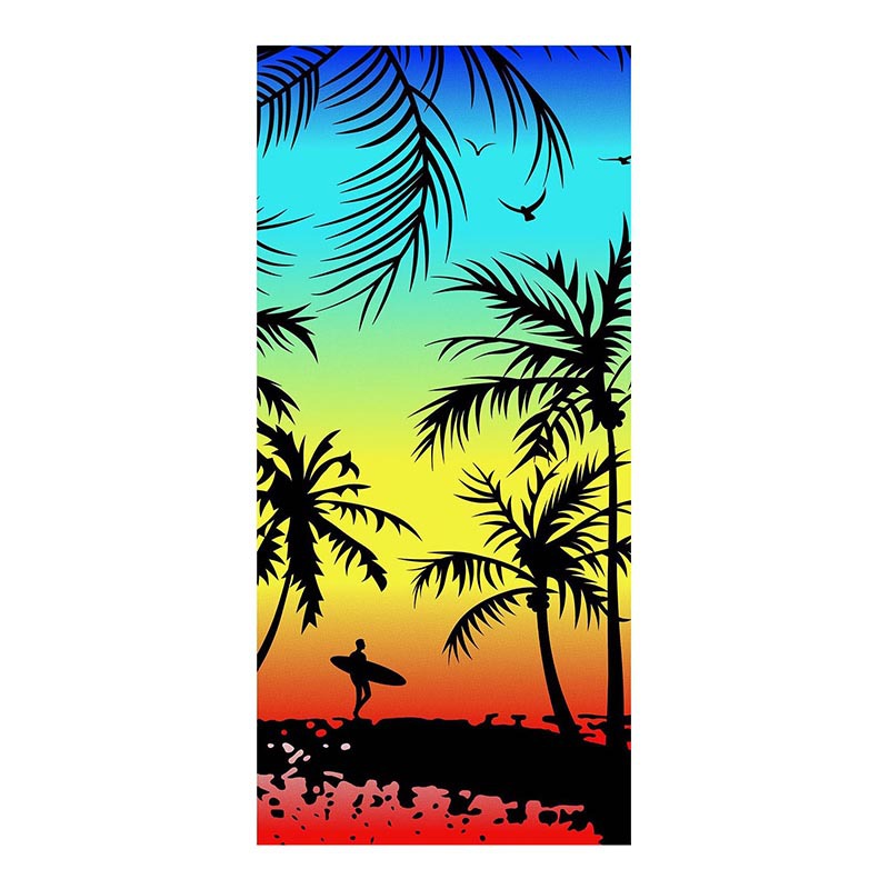 Printed beach towel Île papillon