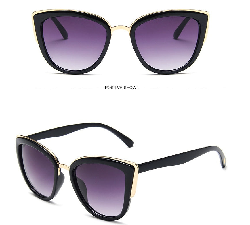 Ladies retro cat eye sunglasses Île papillon