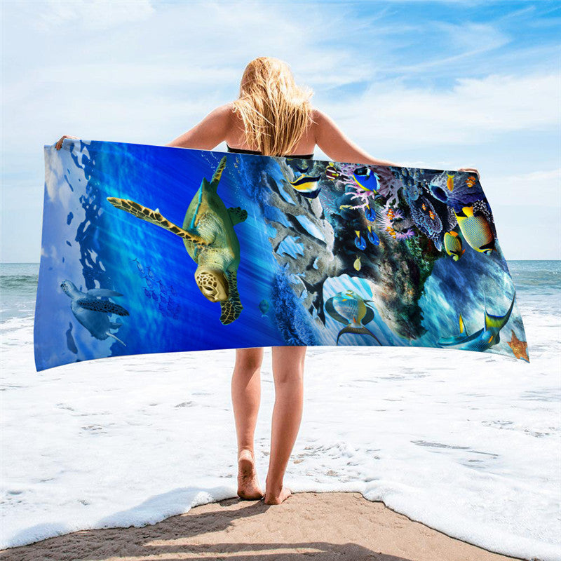 Square beach towel Île papillon