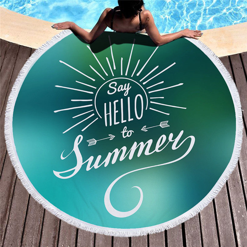 Printed beach towel microfiber bath towel beach cushion Île papillon
