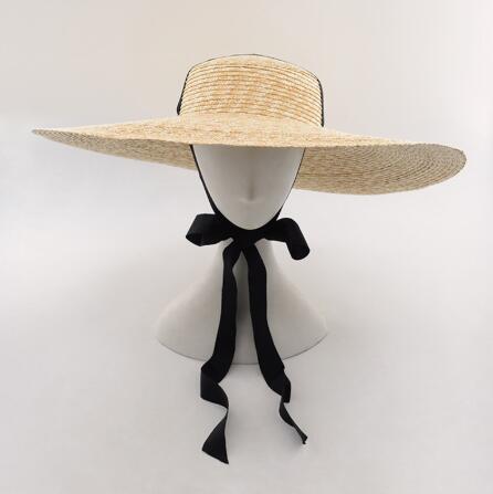 Women Sun Hat French Style Wide Brim Straw Hat Île papillon