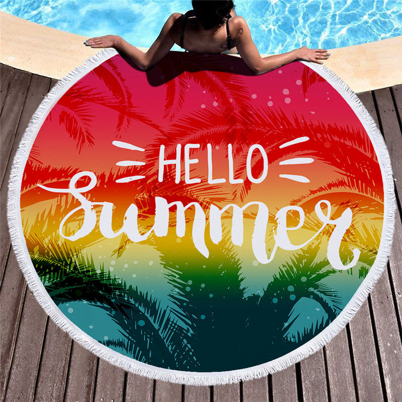 Printed beach towel microfiber bath towel beach cushion Île papillon
