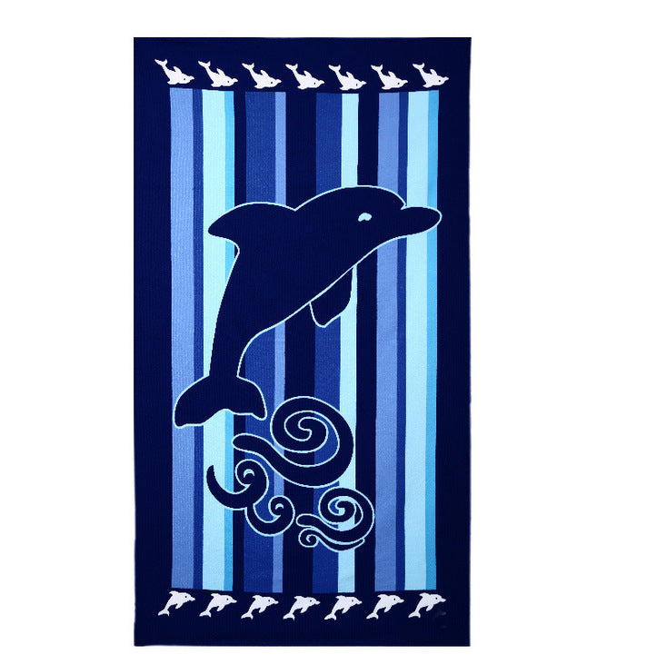 Printed beach towel Île papillon