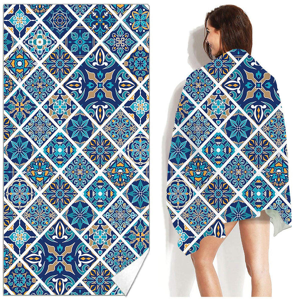 Beach Towel Printed Swimming Sweat Towel Île papillon