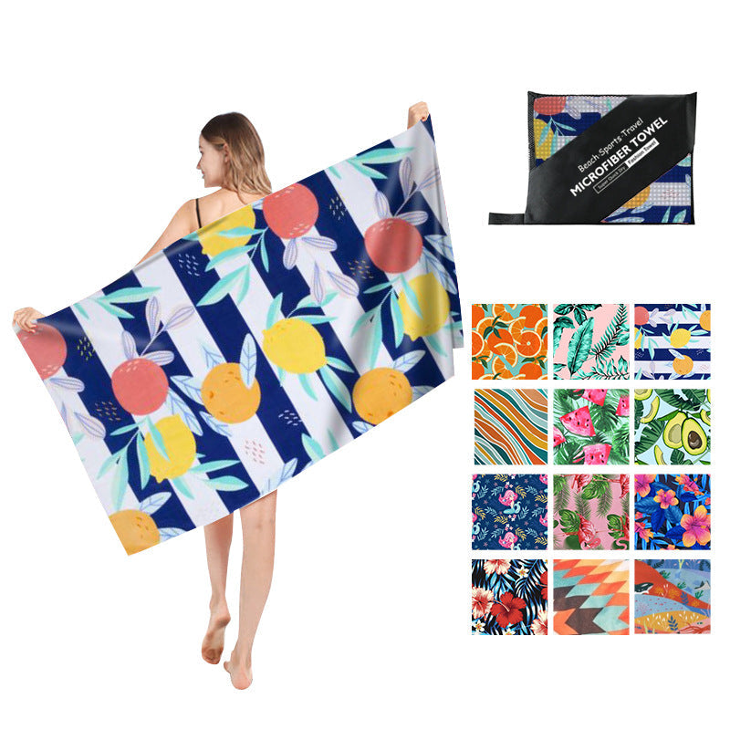 Double Sided Fleece Printed Beach Towel Microfiber Beach Towel Île papillon