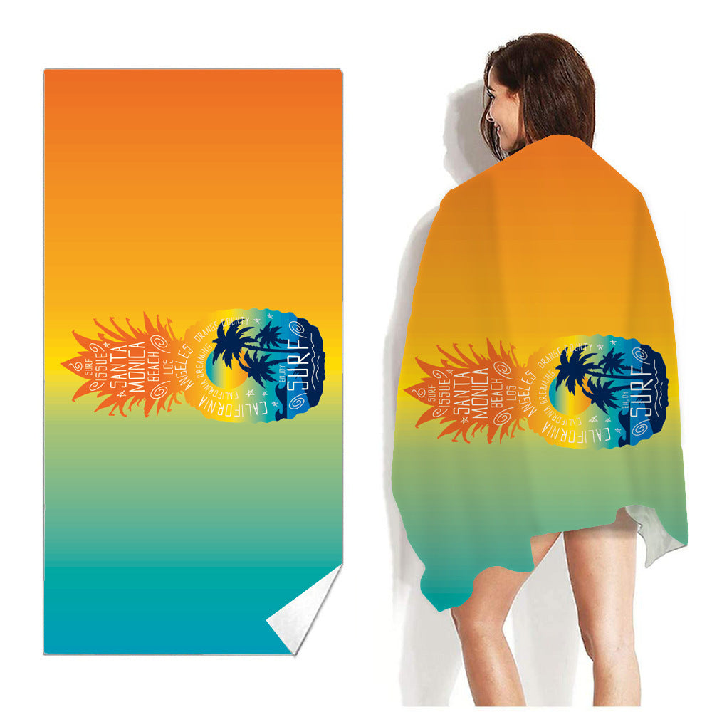 Beach Towel Printed Swimming Sweat Towel Île papillon