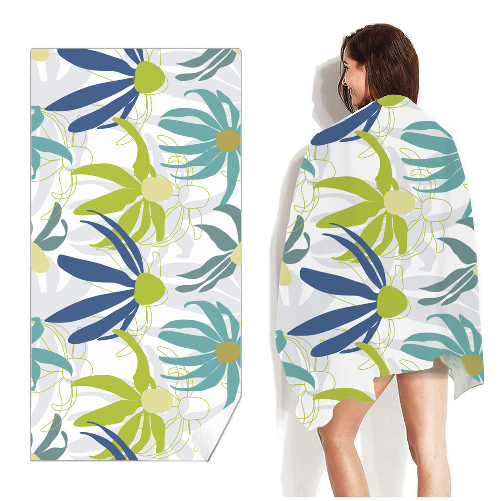 Beach Towel Printed Swimming Sweat Towel Île papillon