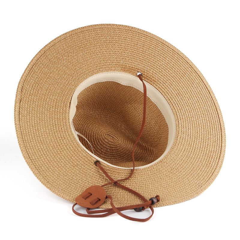 Summer Wide Brim Outdoor Travel Sunshade Hat Île papillon