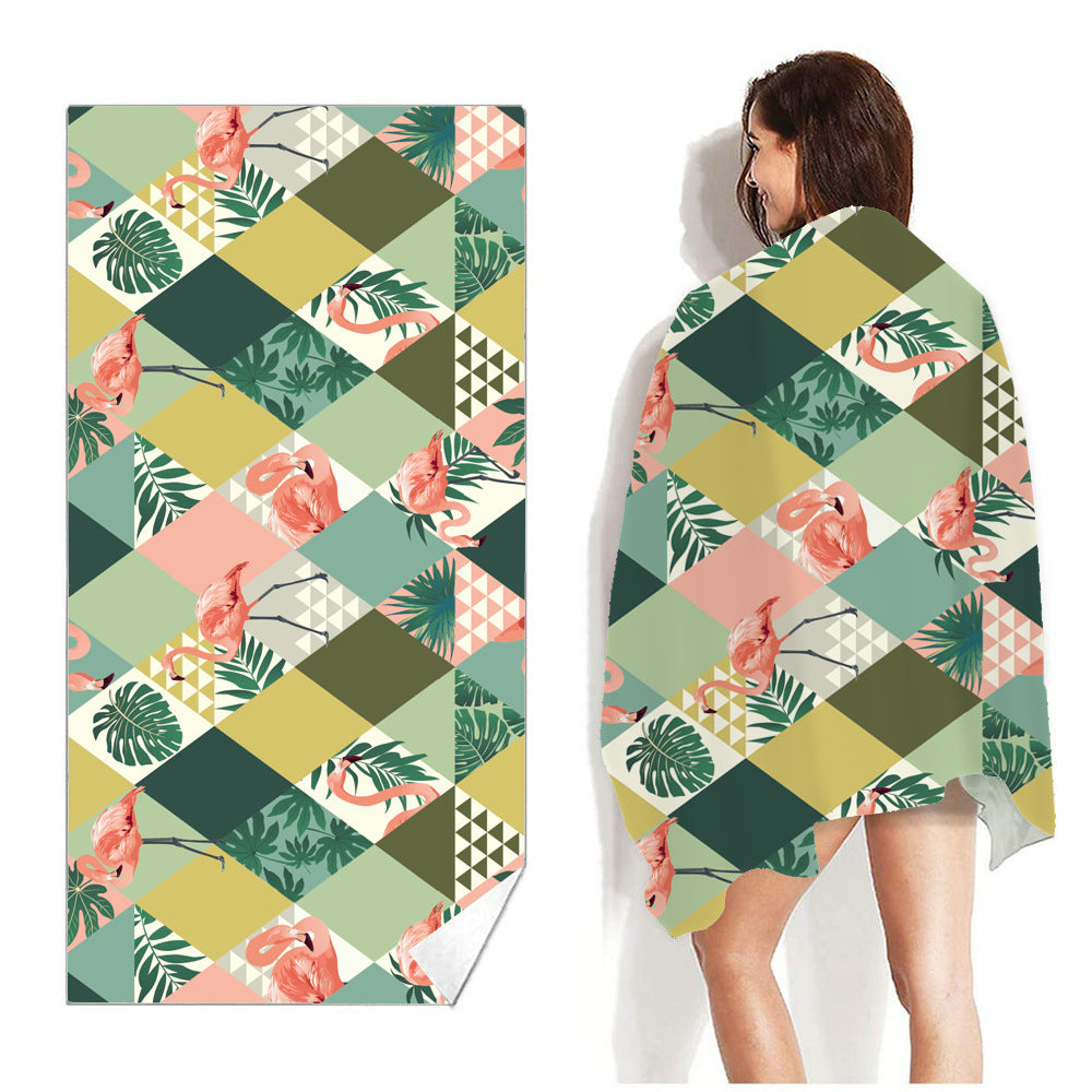Beach Towel Printed Swimming Sweat Towel Île papillon