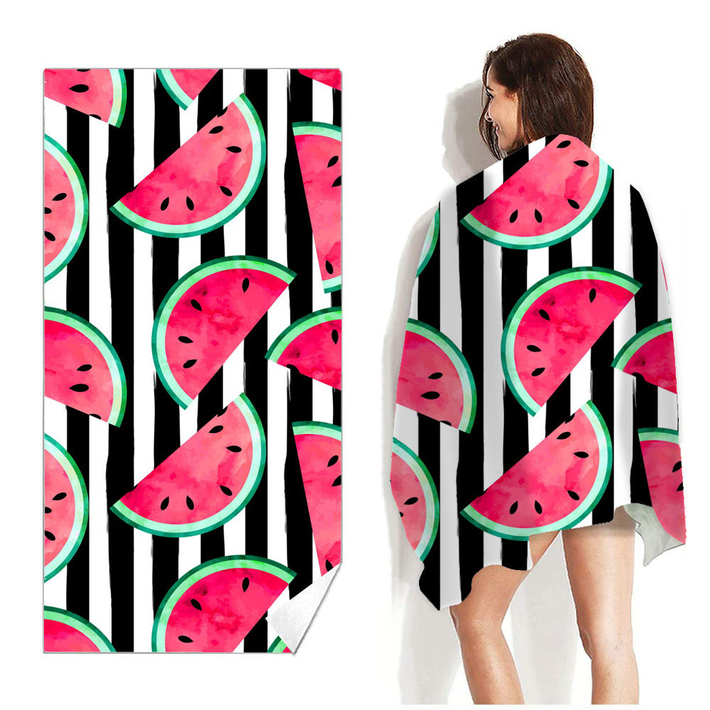 Beach Towel Printed Swimming Sweat Towel Île papillon