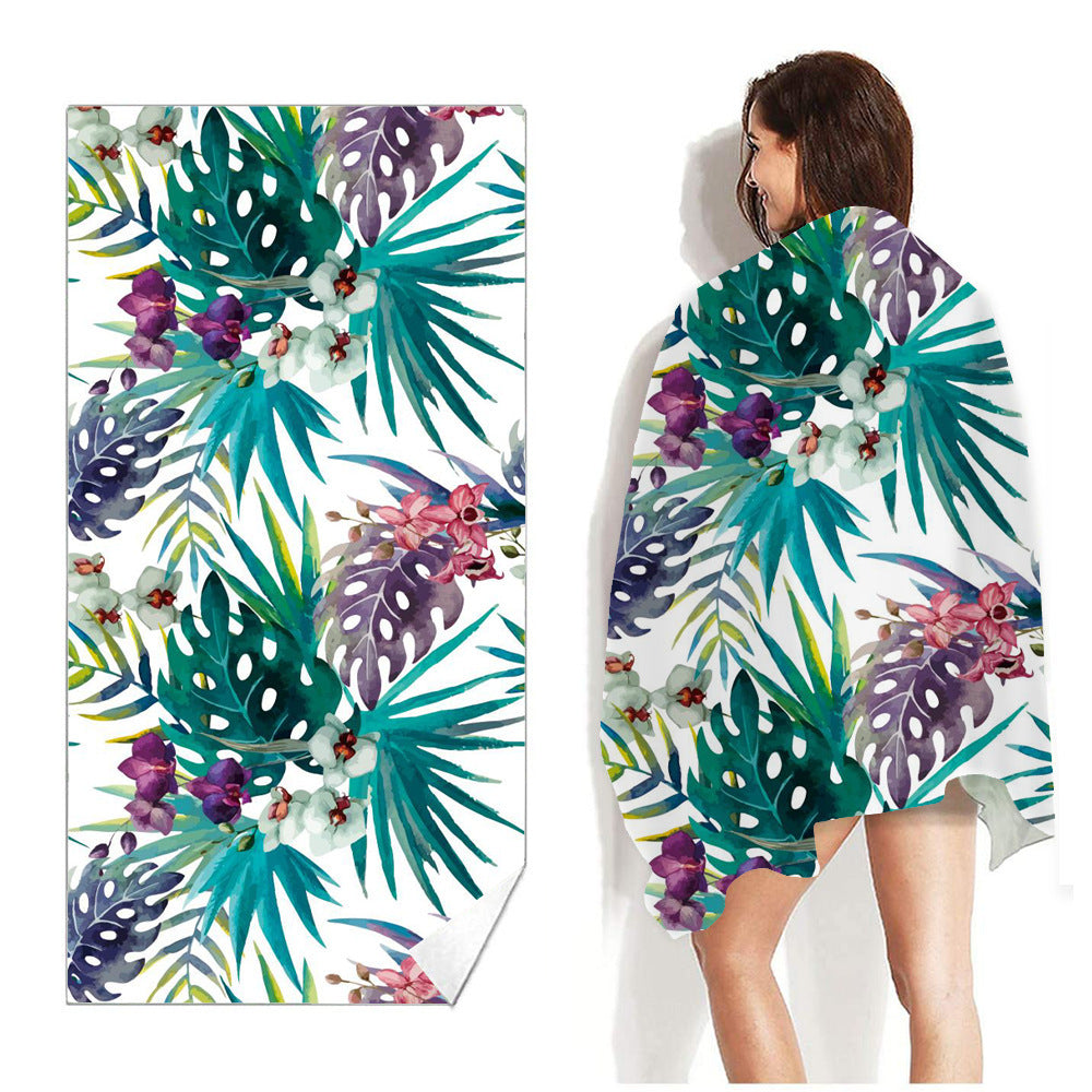Beach Towel Printed Swimming Sweat Towel Île papillon