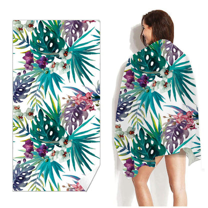 Beach Towel Printed Swimming Sweat Towel Île papillon