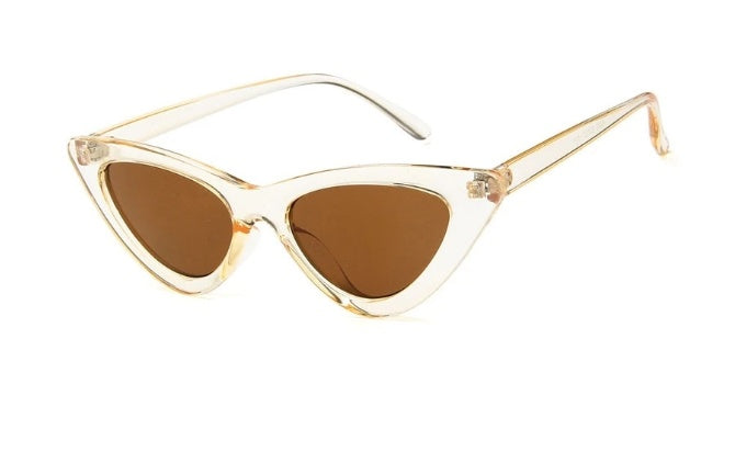 Retro Triangle Cat-eye Sunglasses Île papillon