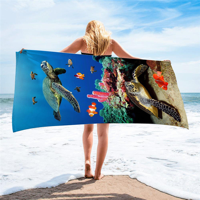 Square beach towel Île papillon