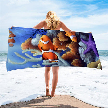 Square beach towel Île papillon