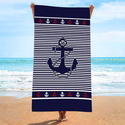 Sweat-wiping Beach Towel Microfiber Water-absorbing Quick-drying Beach Towel Île papillon