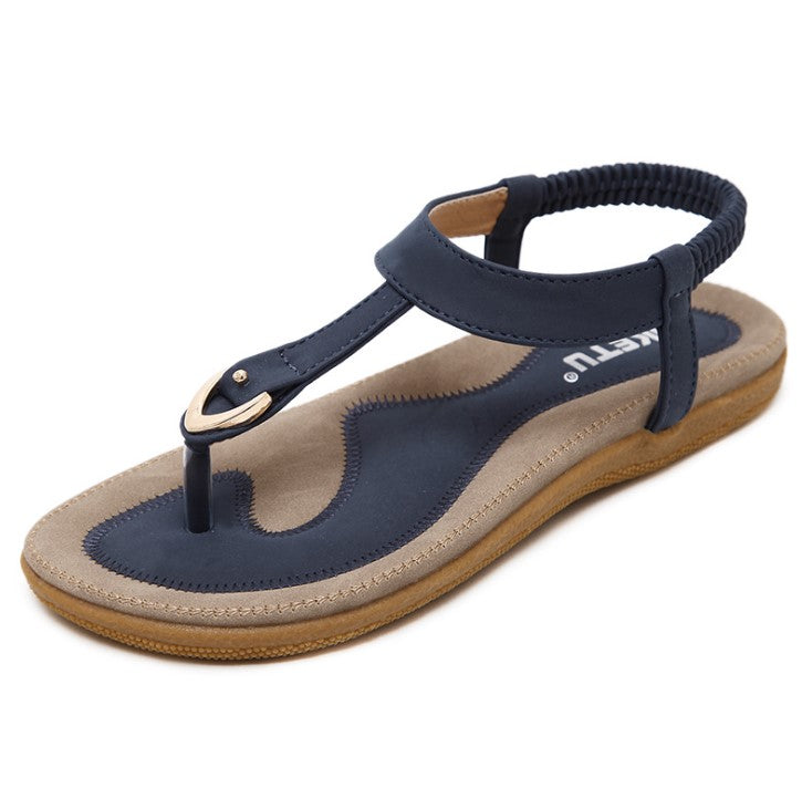 Women Sandal Flat Heel Sandalias Femininas Summer Casual Single Shoes Soft Bottom Slippers Sandals Île papillon