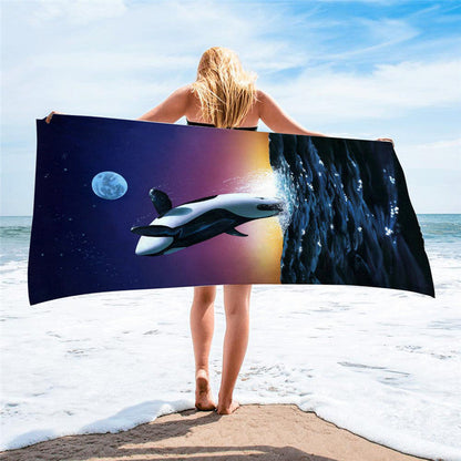 Square beach towel Île papillon