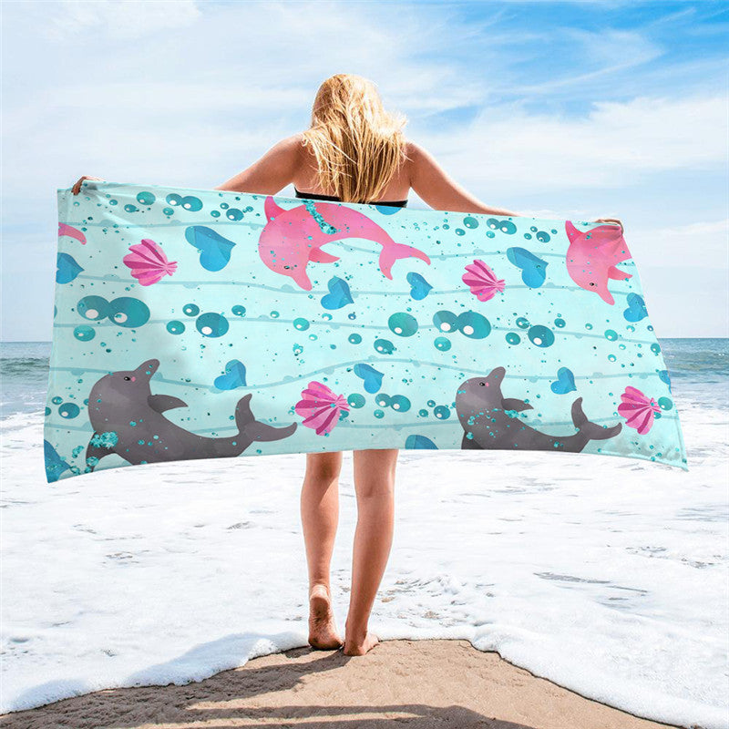 Square beach towel Île papillon
