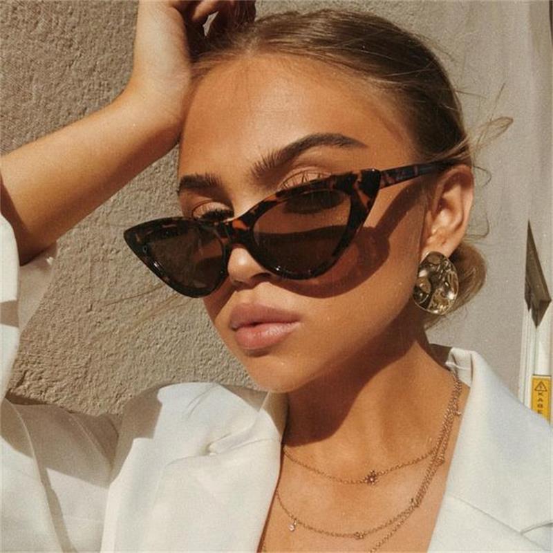Retro Triangle Cat-eye Sunglasses Île papillon