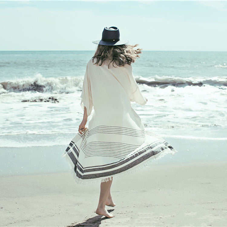NNew Crochet Knitted White Beach Pareo Dress Long Tunic Pareos Woman Cover Ups Robe De To Cover Up Plage Coats Île papillon