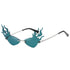 Triangle cat eye flame style sunglasses Île papillon