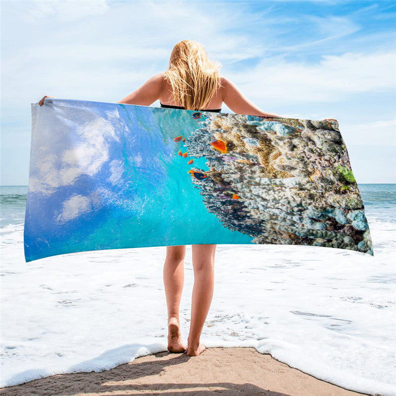 Square beach towel Île papillon
