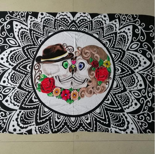 Square microfiber printed beach towel taro beach towel Île papillon