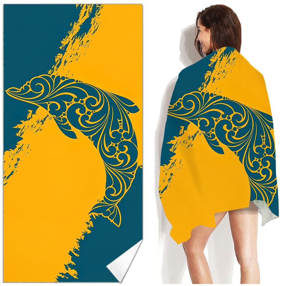 Bohemian Beach Towel Printed Swimming Sweat Towel Île papillon