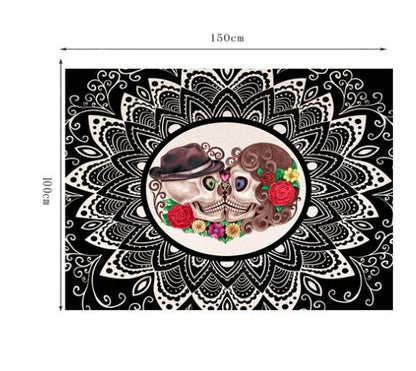 Square microfiber printed beach towel taro beach towel Île papillon
