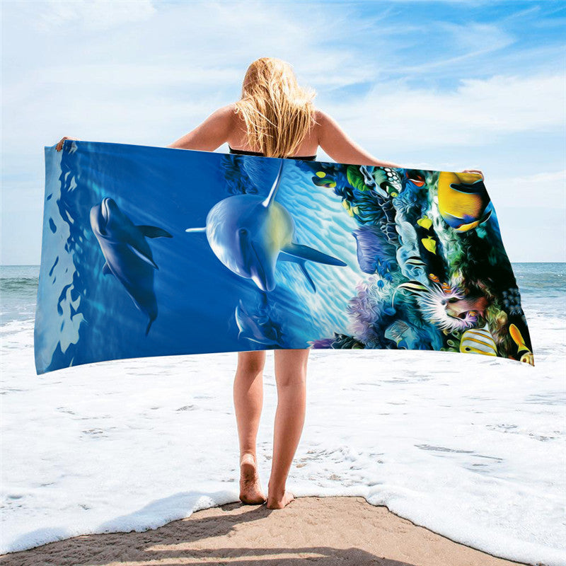 Square beach towel Île papillon