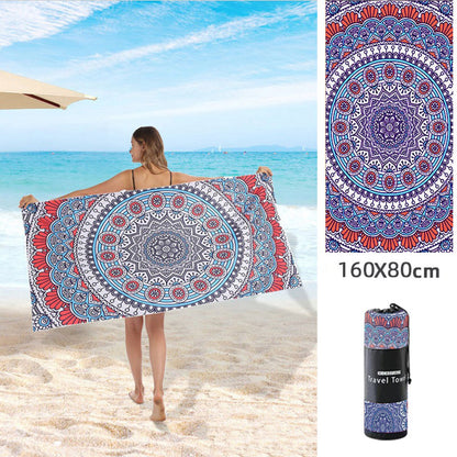 Double Sided Fleece Printed Beach Towel Microfiber Beach Towel Île papillon