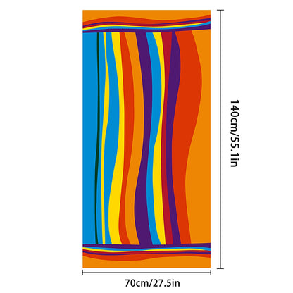 Sweat-wiping Beach Towel Microfiber Water-absorbing Quick-drying Beach Towel Île papillon