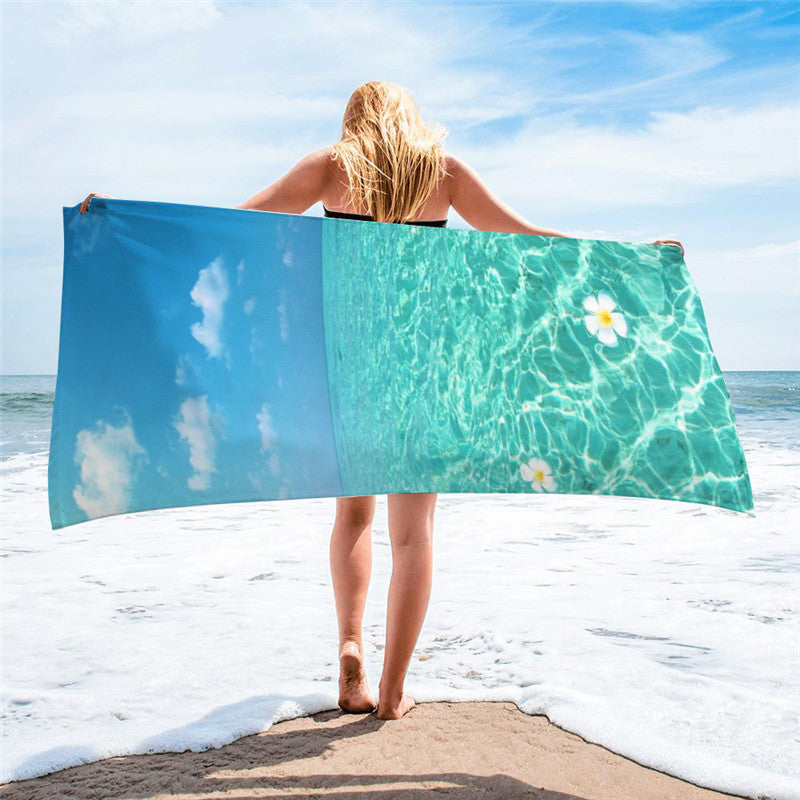 Square beach towel Île papillon