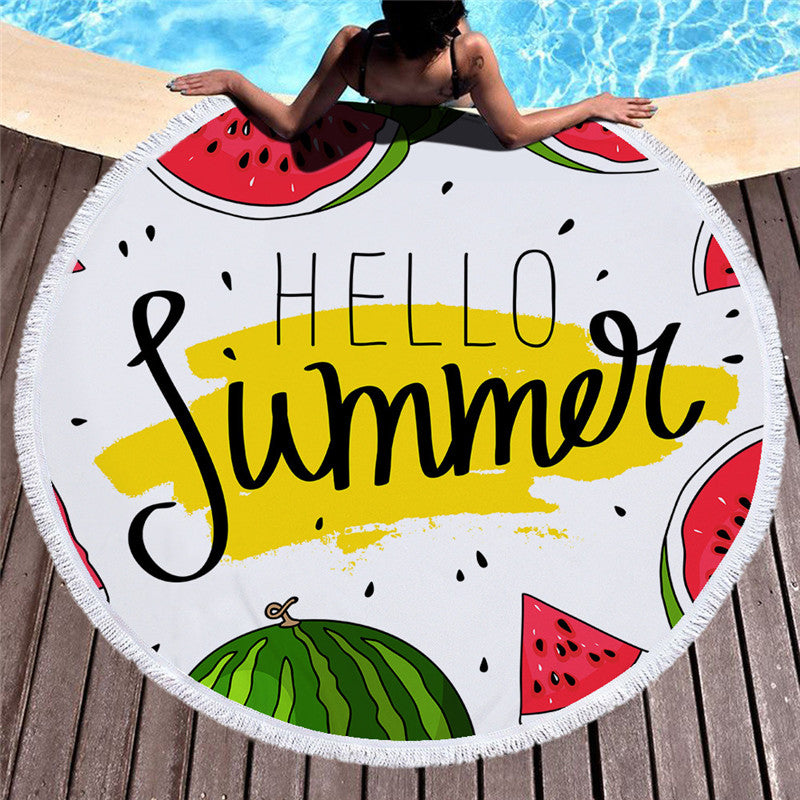 Printed beach towel microfiber bath towel beach cushion Île papillon