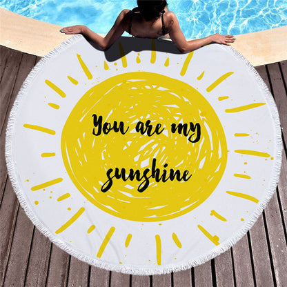 Printed beach towel microfiber bath towel beach cushion Île papillon