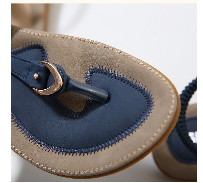 Women Sandal Flat Heel Sandalias Femininas Summer Casual Single Shoes Soft Bottom Slippers Sandals Île papillon