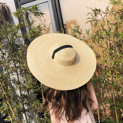 Women Sun Hat French Style Wide Brim Straw Hat Île papillon