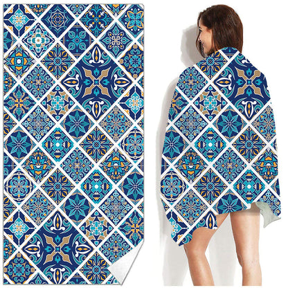 Beach Towel Printed Swimming Sweat Towel Île papillon
