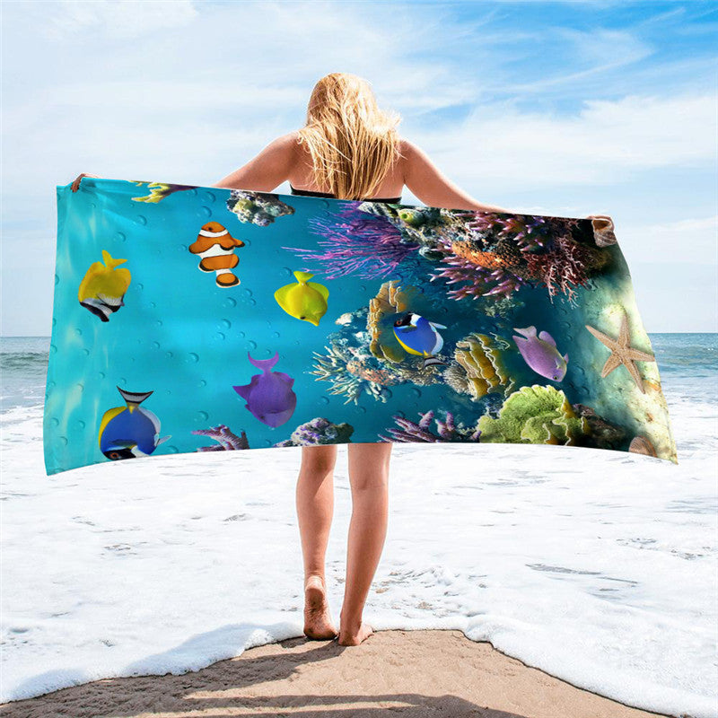 Square beach towel Île papillon