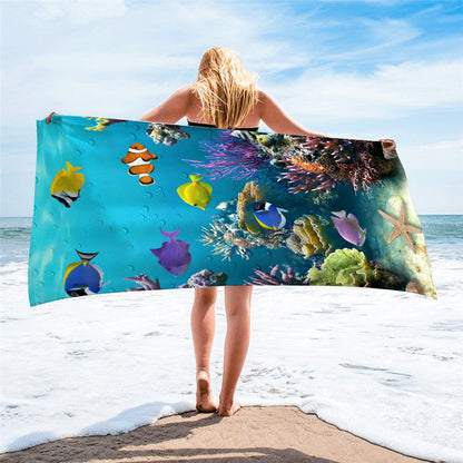 Square beach towel Île papillon