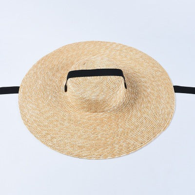 Women Sun Hat French Style Wide Brim Straw Hat Île papillon