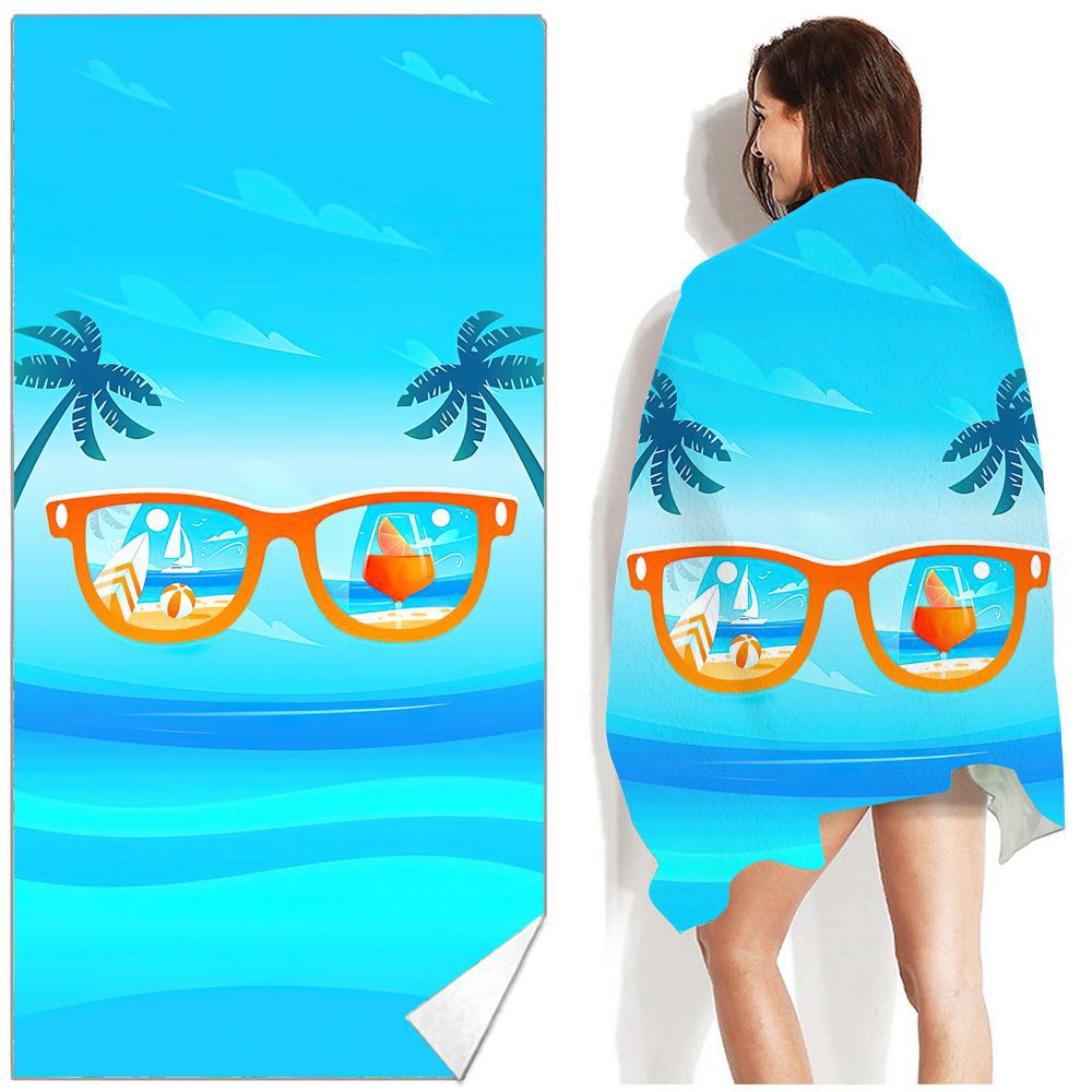Bohemian Beach Towel Printed Swimming Sweat Towel Île papillon