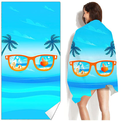 Bohemian Beach Towel Printed Swimming Sweat Towel Île papillon