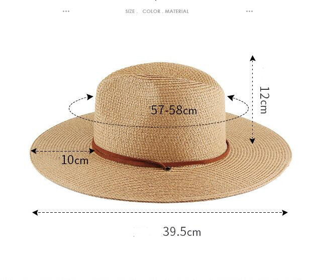Summer Wide Brim Outdoor Travel Sunshade Hat Île papillon