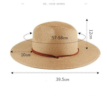 Summer Wide Brim Outdoor Travel Sunshade Hat Île papillon