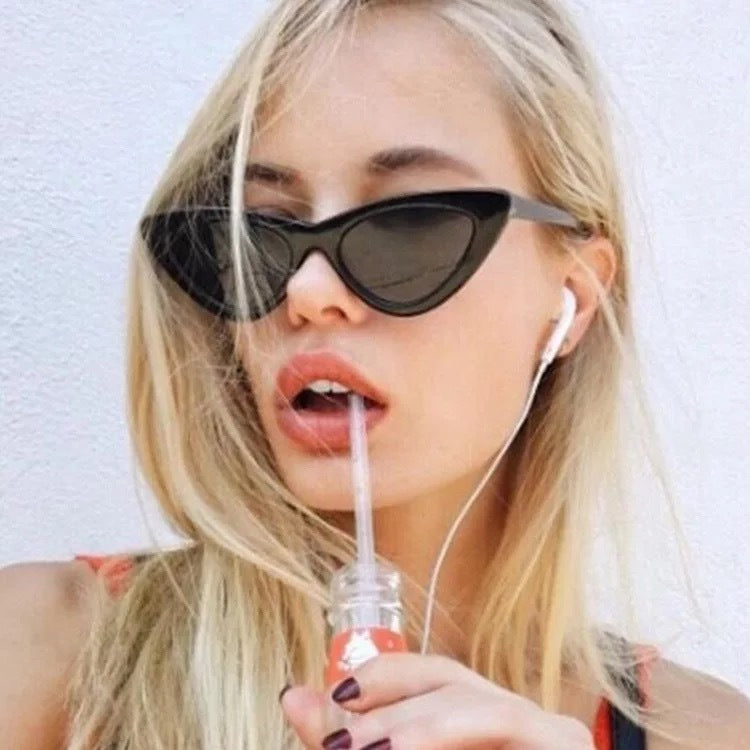 Retro Triangle Cat-eye Sunglasses Île papillon