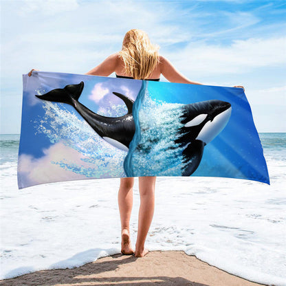 Square beach towel Île papillon