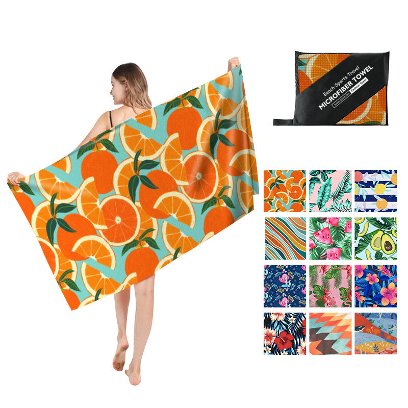 Double Sided Fleece Printed Beach Towel Microfiber Beach Towel Île papillon